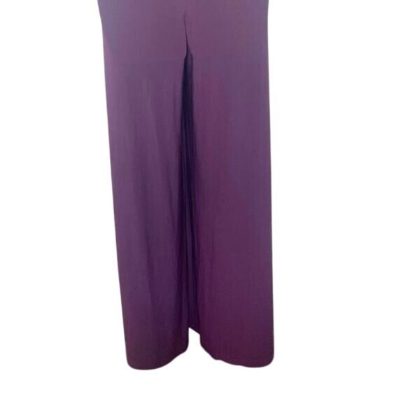 Body Language Jumpsuit Halter Backless Plunging Neckline Purple Plum Size Medium - Picture 7 of 9